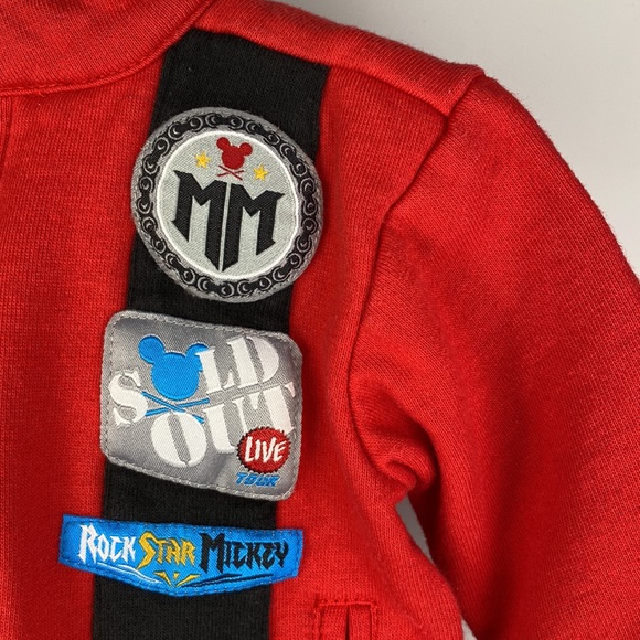 Disney Baby Rock Star Mickey Mouse Zip-Up Sweatshirt Jacket size 0-3 Months - Picture 5 of 12